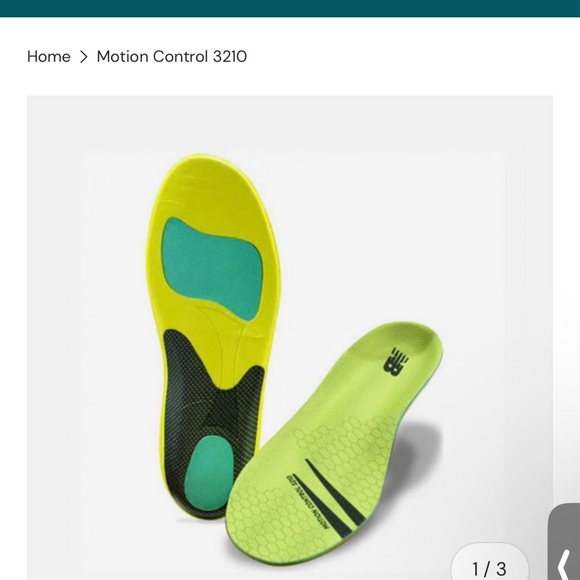 New Balance Motion Control 3210 Insoles - Yellow and Black - Picture 3 of 3